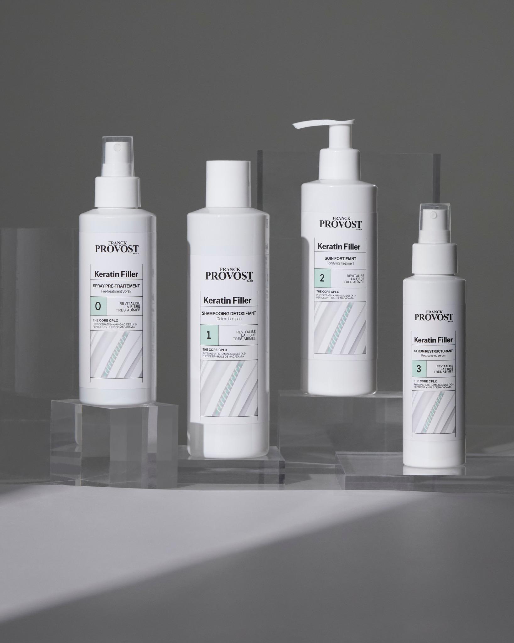 Redonnez force et matière à vos cheveux après l'été avec la gamme Keratin Filler ✨
Enrichie en kératine végétale et acide hyaluronique, cette routine professionnelle en 4 étapes restructure la fibre, comble les zones abîmées et sublime la chevelure dès la première application.

      ​