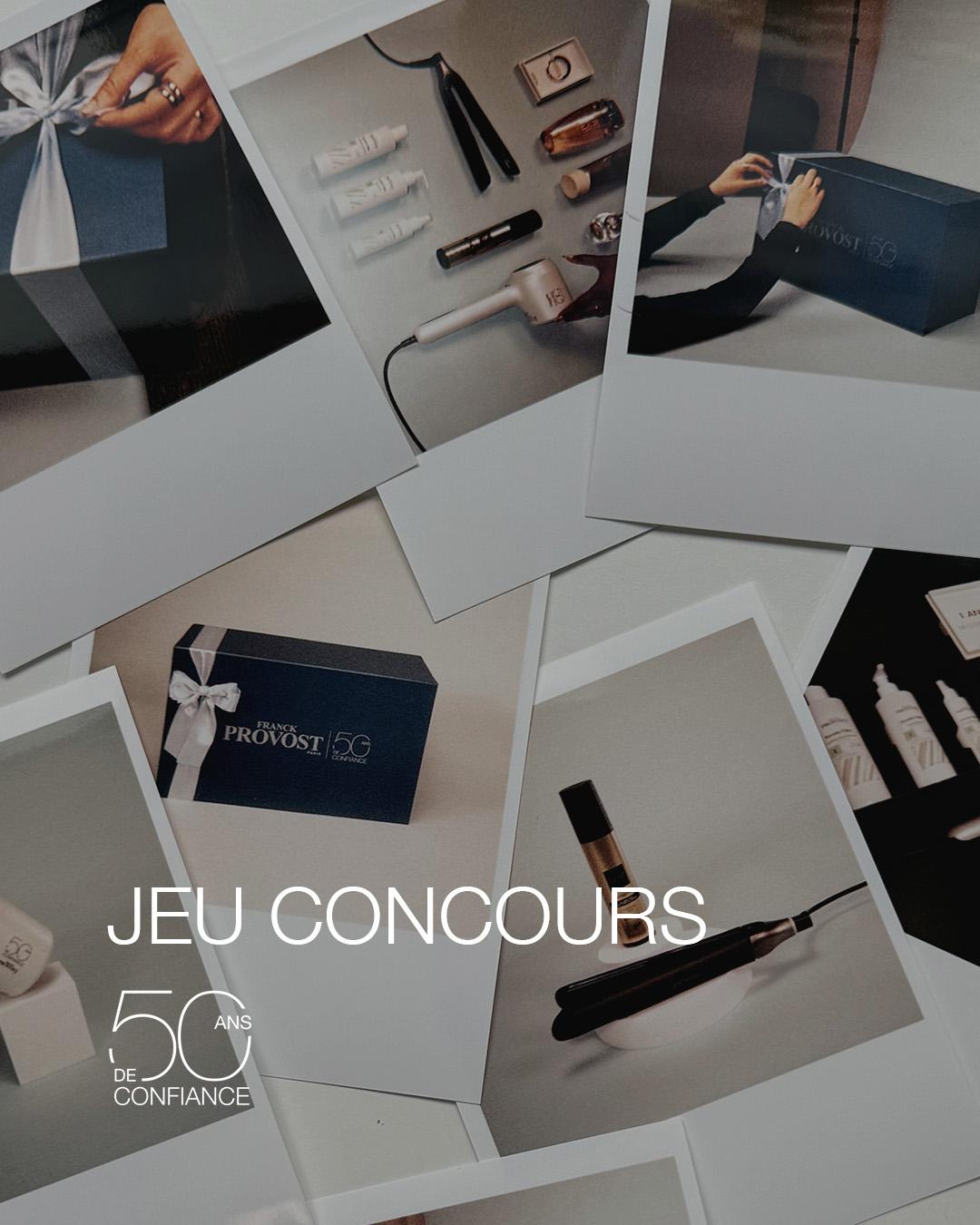 Depuis 50 ans, vous êtes à nos côtés… Aujourd’hui, c’est à nous de vous dire : MERCI ! 🤍
​
Pour célébrer ensemble cette belle aventure, nous vous offrons une box d’exception d’une valeur de 1700 € 🎁​

Dans notre box vous retrouverez :​

- 1 an de coiffure dans le salon Franck Provost de votre choix​
- 1 lisseur Chronos & spray thermoprotecteur @ghdfrance 
- 1 sèche-cheveux @eolux.global en édition limitée​
- 1 gamme Keratin Filler Franck Provost​
- 1 gamme Gloss Absolu @kerastase_official 

Pour tenter votre chance :​
- Abonnez-vous à notre compte @franckprovostparis 
- Likez ce post
- Taguez deux de vos ami(e)s en commentaire.​

🗓️ Fin du concours : 14/05/2025​​
Bonne chance ! 🍀
