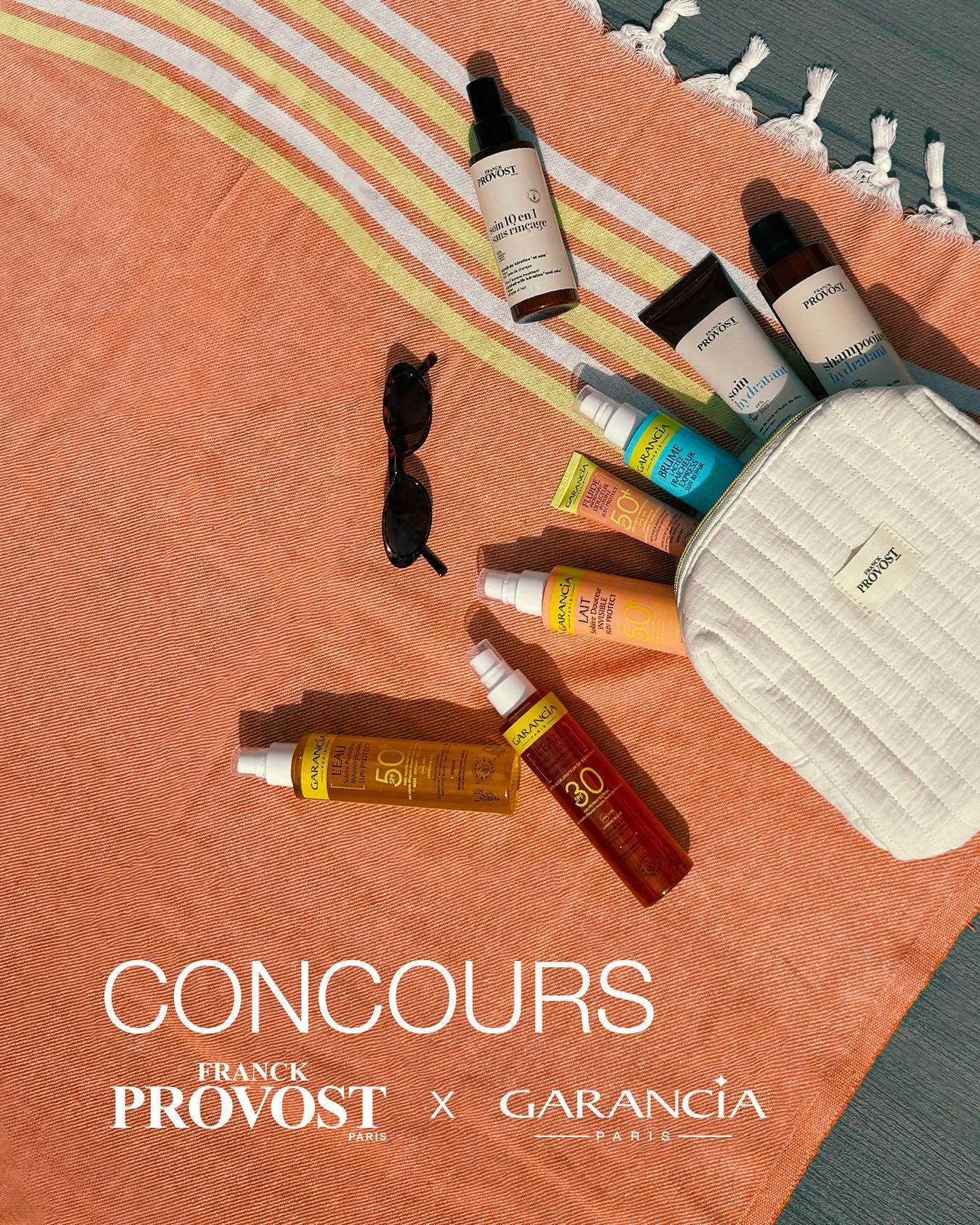 ✨ JEU CONCOURS ✨

@garanciabeauty & @franckprovostparis s’associent pour vous faire gagner une routine skincare et haircare pour prendre soin de votre peau et vos cheveux durant l’été ☀️

Pour tenter votre chance, il vous suffit de :
- Liker ce post
- Vous abonner à @franckprovostparis et @garanciabeauty 
- Identifier un(e) ami(e)

Tirage au sort le 11/08
Bonne chance à tous ! 🍀