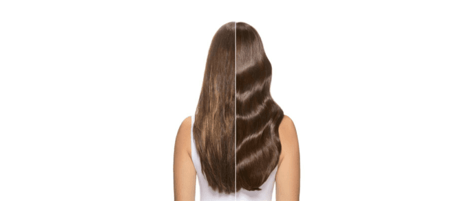 Avant après l'utilisation de la coloration semi permanente DIA color de l'Oréal Professionnel.