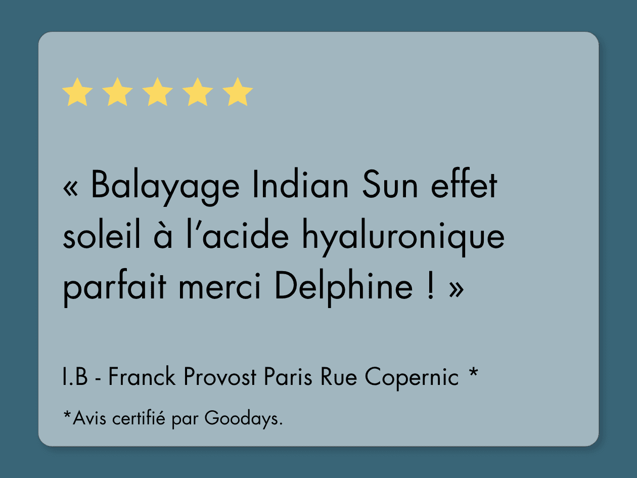Avis clients sur le balayage, avec note de 5 étoiles